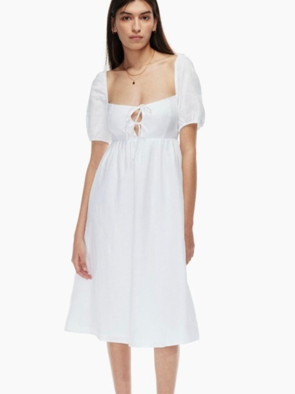 Aritzia White Wilfred Rowena Linen Dress Size 00